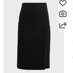 St. John Black Tweed Pencil Skirt Size 10 NWT | Classic Office Workwear